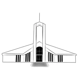 Mormon Temple 1 Free Coloring Page for Kids
