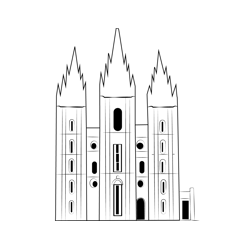 Mormon Temple Free Coloring Page for Kids