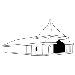 Sri Ananta Temple Free Coloring Page for Kids