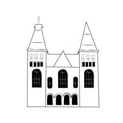 Temple 1 Free Coloring Page for Kids