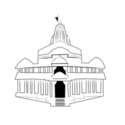 Temple 3 Free Coloring Page for Kids