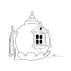 Temple 4 Free Coloring Page for Kids