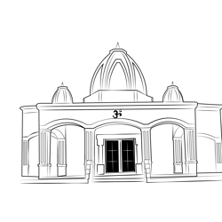 Temple 6 Free Coloring Page for Kids