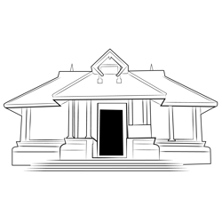 Temple 8 Free Coloring Page for Kids