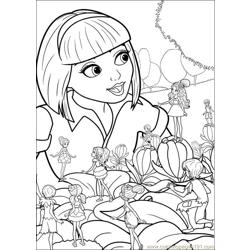 Barbie Thumbelina 30 Free Coloring Page for Kids