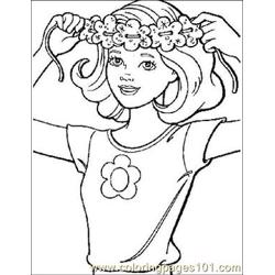 Barbie 12 Free Coloring Page for Kids