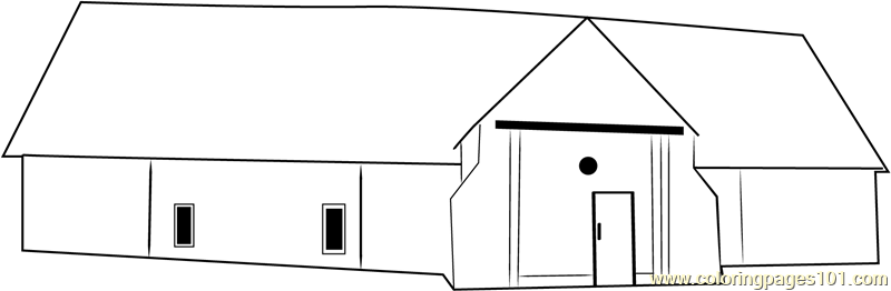 Pennsylvania Barn Coloring Page for Kids - Free Barn Printable Coloring