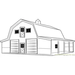 Barn Big Free Coloring Page for Kids
