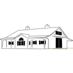 Dairy Barn Free Coloring Page for Kids