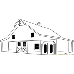 English Barn Free Coloring Page for Kids
