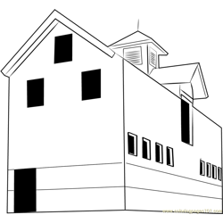 Knox Farm Barns Free Coloring Page for Kids