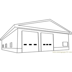 New River Bank Barn Free Coloring Page for Kids