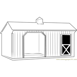 Prairie Barn Free Coloring Page for Kids