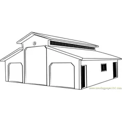 Silver Mountain Hay Barn Free Coloring Page for Kids