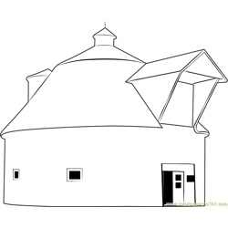 The Iowa Barn Free Coloring Page for Kids