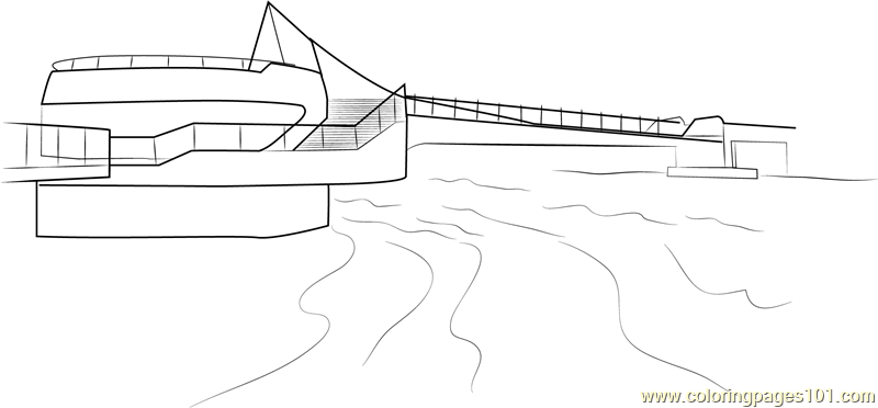 Hull Swing Bridge Coloring Page for Kids - Free Bridges Printable