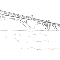 Bridges in Zaporizhia Free Coloring Page for Kids
