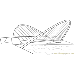 Butterfly Bridge Free Coloring Page for Kids