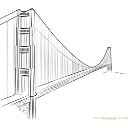 Golden Gate Bridge Yang Ming Line Free Coloring Page for Kids