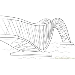 Puente de Zhoushan China Free Coloring Page for Kids
