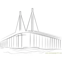 Sunshine Skyway Bridge Free Coloring Page for Kids