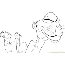 Camelus Free Coloring Page for Kids