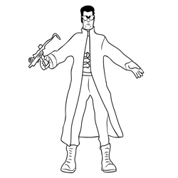 Action Man2 Free Coloring Page for Kids