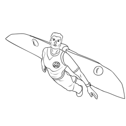 Action Man3 Free Coloring Page for Kids