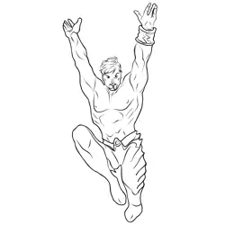 Aquaman08 Free Coloring Page for Kids