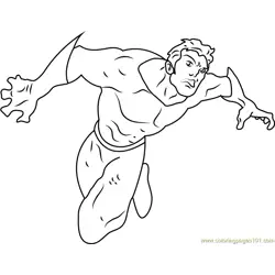 Angry Aquaman Free Coloring Page for Kids