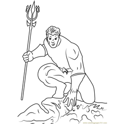 Look Me Aquaman Free Coloring Page for Kids