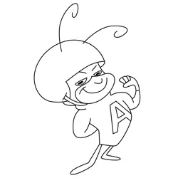 Atom Ant Free Coloring Page for Kids