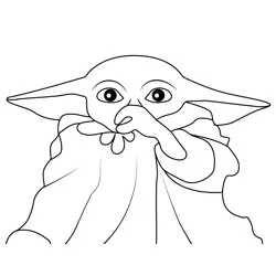 Baby Yoda 10 Free Coloring Page for Kids