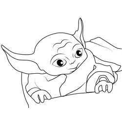 Baby Yoda 3 Free Coloring Page for Kids