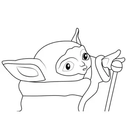 Baby Yoda 6 Free Coloring Page for Kids