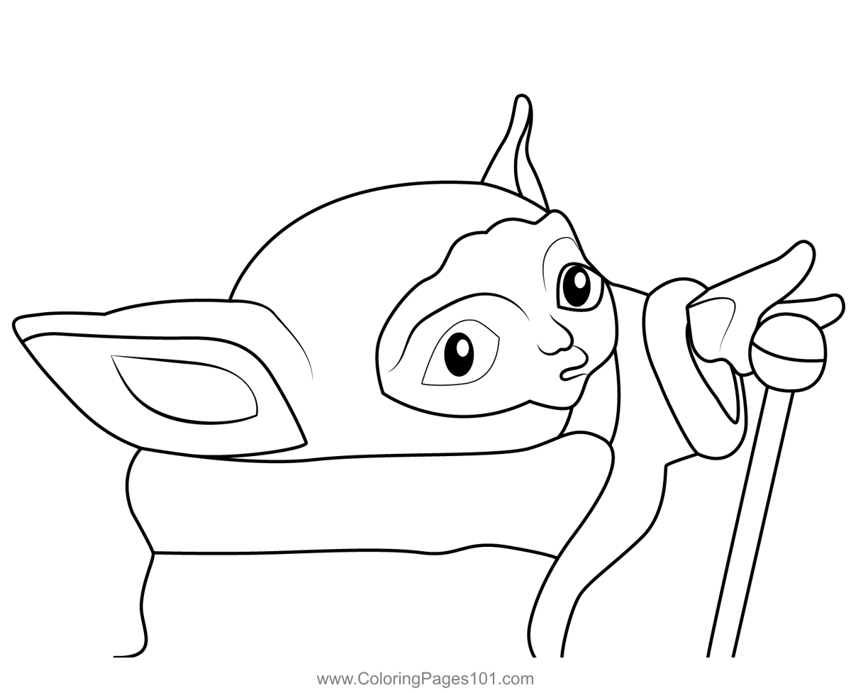 Baby Yoda 6 Coloring Page for Kids - Free Baby Yoda Printable Coloring