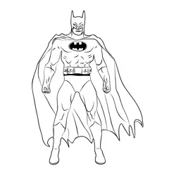 Batman 1 Free Coloring Page for Kids