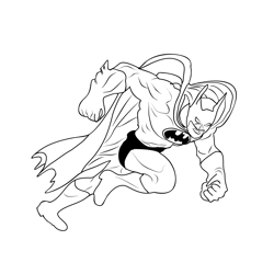 Batman 2 Free Coloring Page for Kids