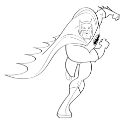 Fast Running Batman Free Coloring Page for Kids