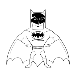 Funny Batman Free Coloring Page for Kids