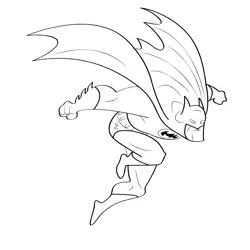Jumping Batman Free Coloring Page for Kids