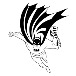 Running Batman Free Coloring Page for Kids
