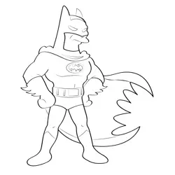 Very Funny Batman Free Coloring Page for Kids