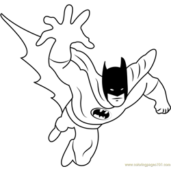 Amazing Batman Peel Free Coloring Page for Kids