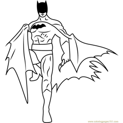 Batman Go Go Go Free Coloring Page for Kids