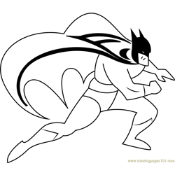 Batman Running Free Coloring Page for Kids