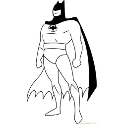 Batman Standing Free Coloring Page for Kids