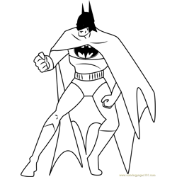 Style of Batman Free Coloring Page for Kids