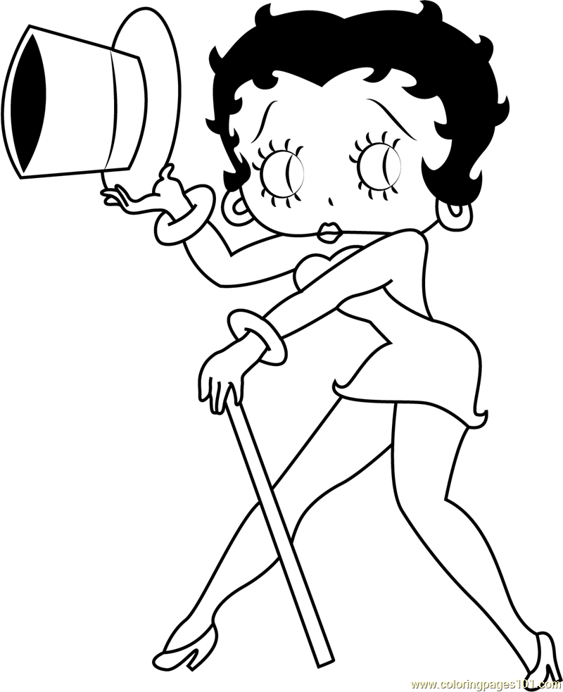 Betty Boop Logo Coloring Pages Clipground Wecoloringpage Sketch ...
