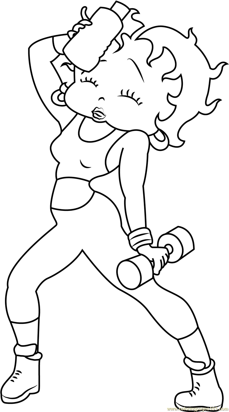 Betty Boop doing Workout